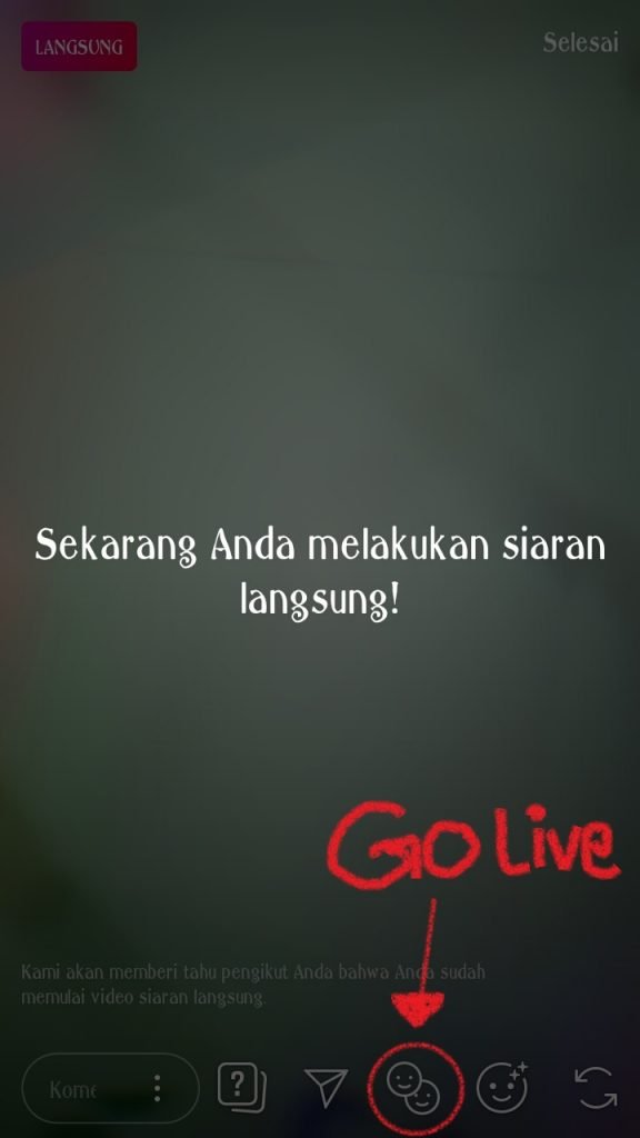 cara live isntagram dengan teman