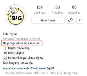 Simak Cara Membuat Bio Instagram Untuk Pemula Bisnis – IBiG Digital Agency