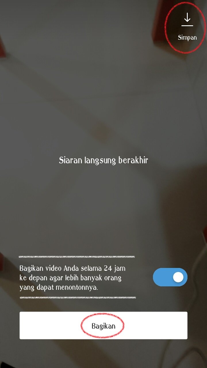 cara simpan instagram live
