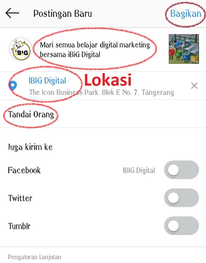 cara posting di Instagram