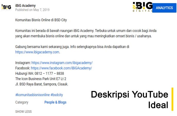 Tips Membuat Deskripsi YouTube yang Baik